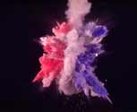 Coloured paint explosion special effects for the Brit Awards 2013