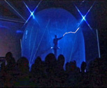 This Lightning Man stunt was operated by MTFX inside our inflatable Faraday cage.