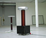 An SG75 Tesla coil with stunt platform