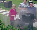 An MTFX Smoke Machine was used to create the BBQ smoke in the first scene and real fire controlled by MTFX was used in the second scene.