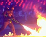 Flamethrower special effect at the Paralympic Closing Ceremony