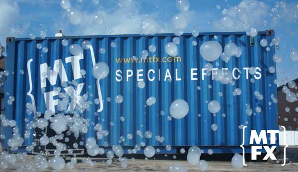 Bubble machine in action