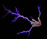 A Lightning Man's hand wearing a Faraday suit