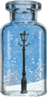 Visual merchandising snow special effects bottle