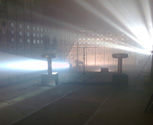 An SG30 twin Tesla coil being used in an X-Fighters Red Bull event