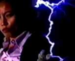 SG75 Tesla coil with Lightning Woman and flame effects