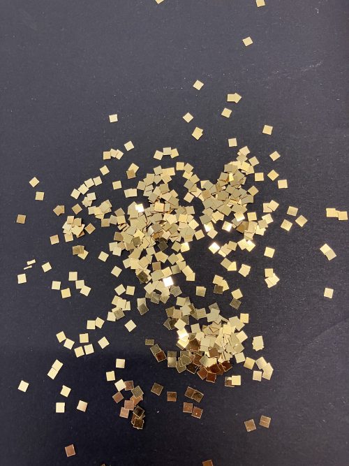 Metallic Table Confetti 3mm Gold Squares