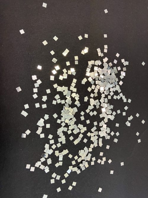 Metallic Table Confetti 3mm Silver Squares