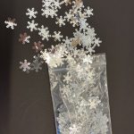 Metallic Table Confetti Silver Snowflakes