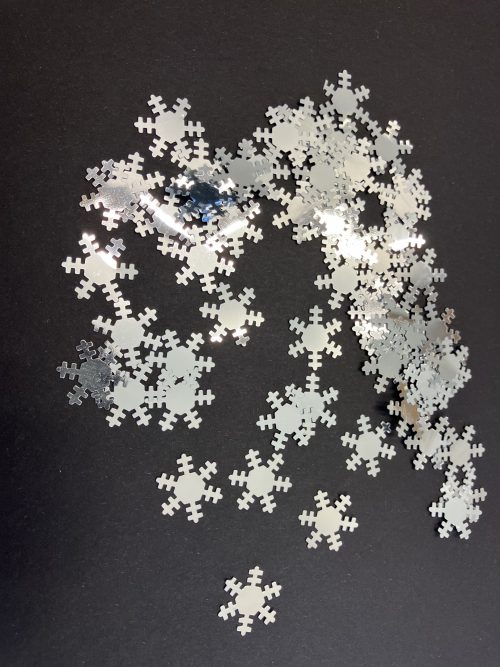 Metallic Table Confetti Silver 2cm Snowflakes