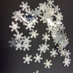 Metallic Table Confetti Silver 2cm Snowflakes